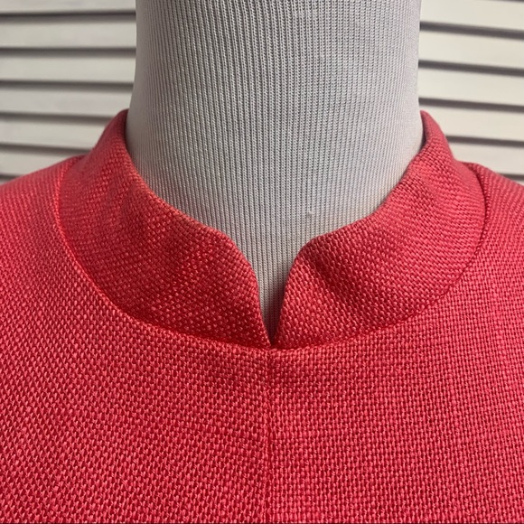 Hot Pink Vintage Dress with Mandarin Collar - Picture 7 of 8